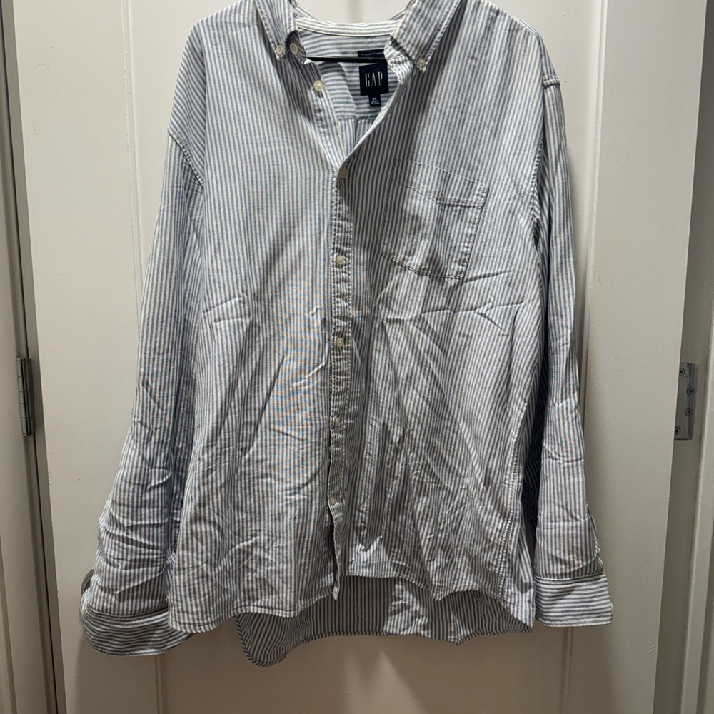 GAP Blue and White Striped Shirt